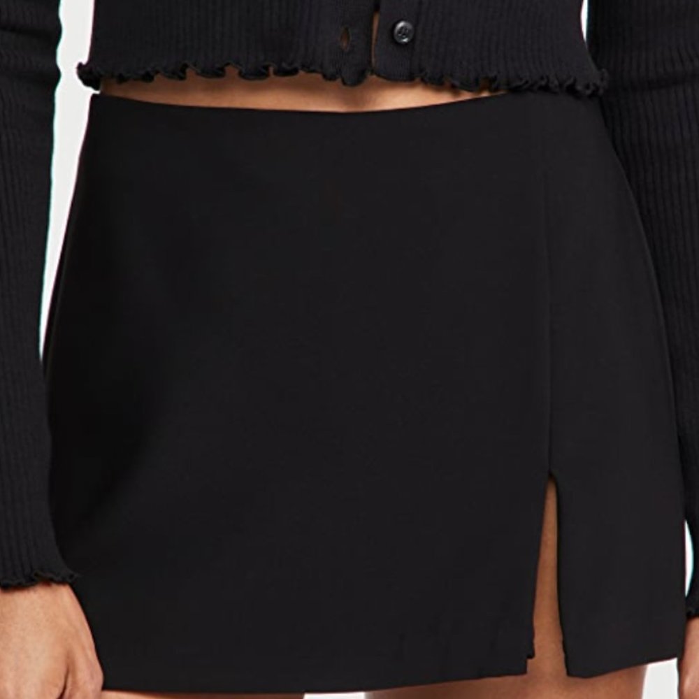 Amanda Uprichard Black Dale Skort Miniskirt XS